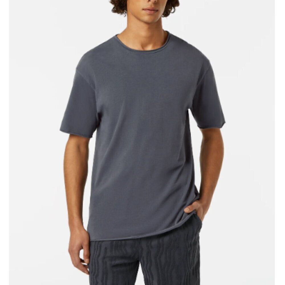 Scotch & Soda Mens Shirt Size L Gray T-Shirt Raw Edge Short Sleeve Pullover